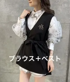 NICE CLAUP オーガンジーロングシャツ ベスト