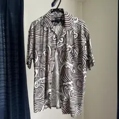 ROARK REVIVAL 半袖シャツ 波柄 コンフォートフィット Lのサムネイル