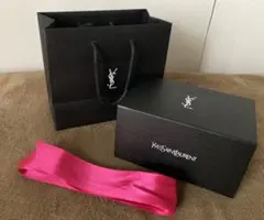 空箱 YSL イヴサンローラン ギフトボックス 紙袋 ショッパー ブラック