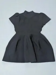 Kyui様専用　パフスリーブ モックネック ニットミニワンピース ブラックのサムネイル