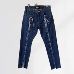 RNA アールエヌエー　レースアップスリムデニムパンツ　フロントカット　Mのサムネイル