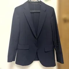 ユニクロ　感動シャツジャケット　感動パンツ　セットアップ　ネイビー