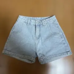SHEIN デニムショートパンツ ライトブルー