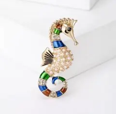 タツノオトシゴ　パールブローチ　たつのおとしご　ヴィンテージ　アンティーク