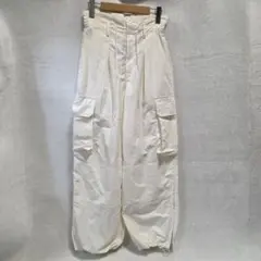 【極美品】エトレトウキョウ 2way サイドジップミリタリーパンツ S 白のサムネイル