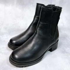 ☆美品☆【コールハーン】サイドゴアブーツ (5.5) カメア　防水　レザー　黒のサムネイル