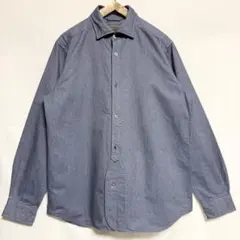 美品】MARNI 現行モデル ステッチオックスフォードシャツ 44 ブルー 
