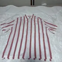 GAP KIDS ストライプ 半袖シャツ レッド