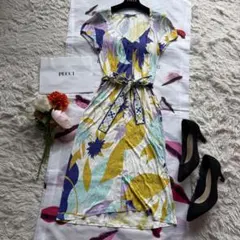 2026年最新】EMILIO PUCCI 柄：花柄 レディース 半袖ひざ丈ワンピース