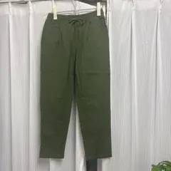 オリーブグリーン イージーパンツ ドローコード付き
