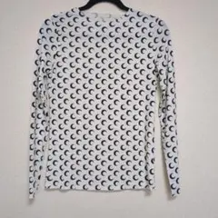 ✦値下げ中✦まとめ買い可✦月模様 長袖Tシャツ ホワイト/ブラックМ