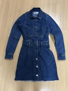 ZARA ダークブルー デニムワンピース