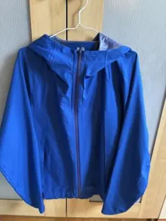 UNIQLO青フルジップ フード付き マウンテンパーカーL
