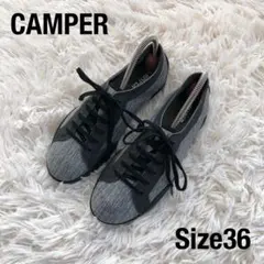 Camper Twins ジップスリッポン 約25㎝ ブラック ネイビー - メルカリ