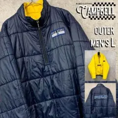 【レアデザインL☆US輸入】ポロスポーツ 両面刺繍ナイロンジャケット 中綿