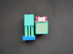 マイクラ ならぶんです。 ウーパールーパー 発光するイカ 2点セット