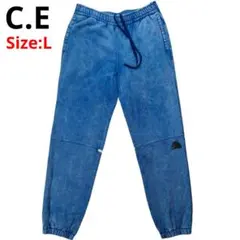 C.E シーイー Cav Empt スウェットパンツ L ブルー 切替デザイン