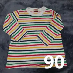 MIKI HOUSE マルチボーダー 長袖Tシャツ