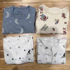 【中古品】 新生児 ベビー服 2wayオール カバーオール 60 4点セット