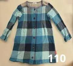 KICCOLY チェック柄 長袖シャツ ブルー系　110cmのサムネイル
