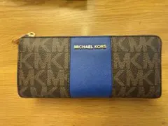 MICHAEL KORS 長財布 ブラウン/ブルー