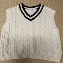 ⭐︎美品⭐︎ WEGO ケーブル編み ノースリーブニット F