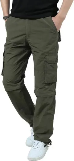 カーゴパンツ メンズ アウトドア ズボン 撥水 速乾 脱着可能 3WAY XL