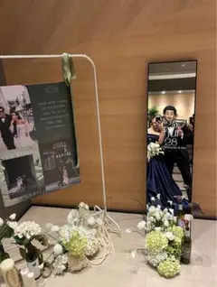 造花 結婚式ウェルカムスペース装飾
