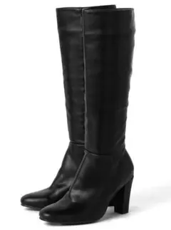 スクエアトゥロングブーツ