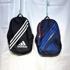美品 adidas 3本ライン シューズケース 2個セット 黒と紺