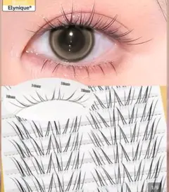 SHIEN　つけまつ毛　透明軸　80個　自然に長さを足してくれるつけ睫毛　可愛いのサムネイル