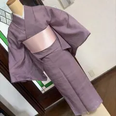 夏着物　色無地 着物 パープル系 和装 ⭐️着物のサムネイル