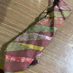 シルク100% マルチカラーストライプネクタイ