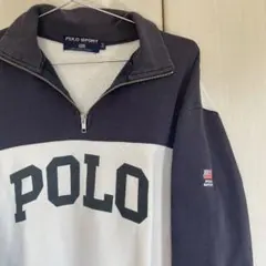 90's POLO SPORT ハーフジップ　プルオーバー