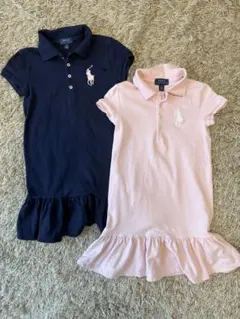 ポロラルフローレン ワンピース 2枚セット 120cm ピンク ネイビー