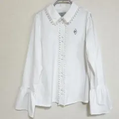 【RUBY AND YOU】刺繍ベルスリーブブラウス オフホワイト