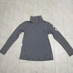 adidas 長袖ストライプTシャツ タートルネック