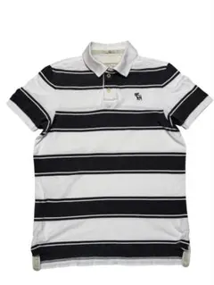 アバクロ　00‘s ポロシャツ　ボーダー　美品　Y2K MUSCLE モノトーン