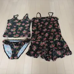 LIZ LISA doll フリル付き花柄セパレート水着❤️3点セット