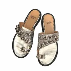 TOGA shoes / TOGAシルバーグリッターサンダルのサムネイル