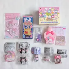 ガチャガチャ・キラッキラペンダントなど マイメロディ 9点セット