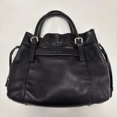 レザー製黒ハンドバッグ　ケイトスペイド　Katespade