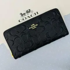 COACH ブラック レザー 長財布　新品