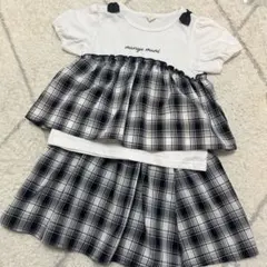 セットアップ　チェック柄　130