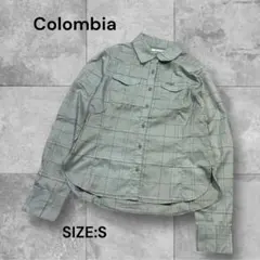 e1451☆Columbia アウトドアチェック柄シャツ サイズS
