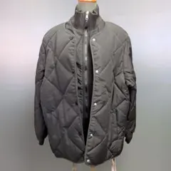 【未使用タグ付き】黒 キルティング 中綿ジャケット
