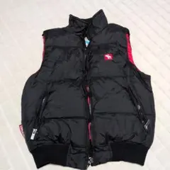 Abercrombie and Fitch ダウンベスト L 黒/赤 お値下げ