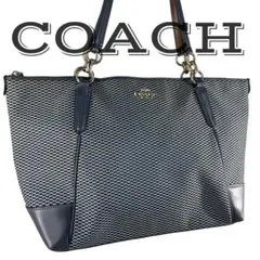【美品】 COACH コーチ トートバッグ 幾何学模様