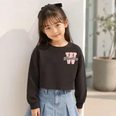 ブラック 長袖 黒 ピンク トップス ZARA 130センチのサムネイル