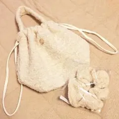 ハンヒョンジェ HANHYUNJAE ツイードバッグ シュシュ 巾着
